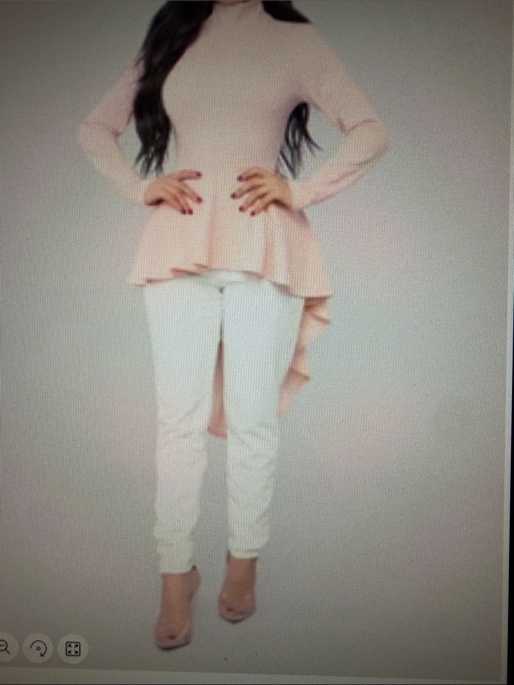 Fashion Nova Blush Pink High-Low Peplum Tunic